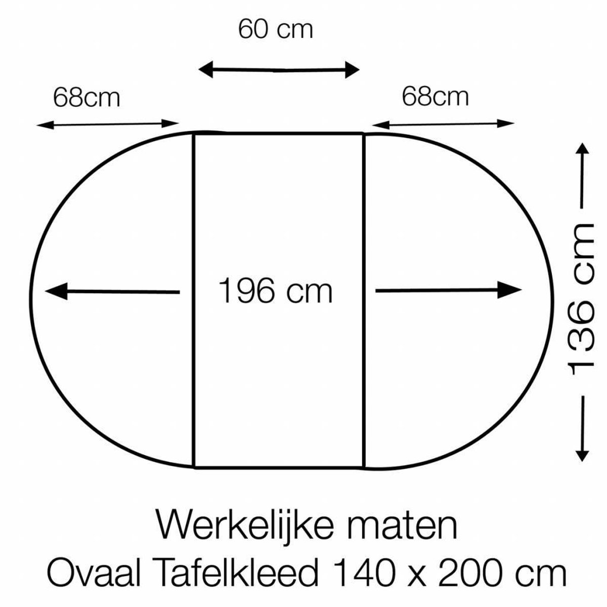 Wasdoek tafelkleed, vinyl, afwasbaar, elegant, ovaal, 140 x 220 cm, snijrand, tegels, beige