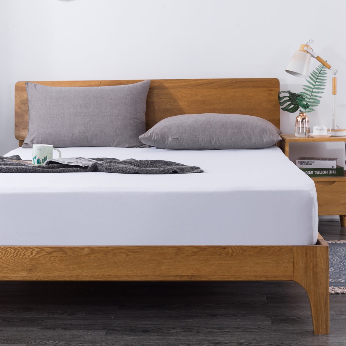 Luxe Hoeslaken 90x200 cm – Zachte & Ademend Katoen – Perfecte Pasvorm – Anti-Allergisch & Strijkvrij – Wit