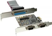InLine seriële/parallelle PCI-Express kaart met 2 9-pins SUB-D en 1 25-pins SUB-D aansluitingen