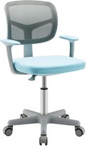 Bol.com COSTWAY 360° draaibare kinderbureaustoel 80-915 cm in hoogte verstelbare jeugdstoel met rugleuning en armleuningen compu... aanbieding