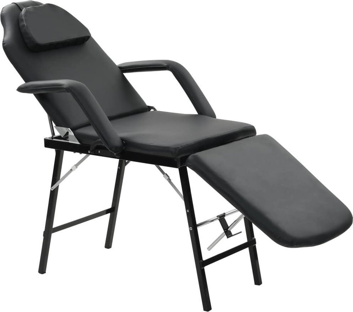 Goedkoopste vidaXL - Behandelingsstoel - voor - gezicht - 185x78x76 - cm - kunstleer - zwart