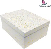 Coffret de Luxe avec couvercle - BLANC - 29*22*12,5cm - Coffret cadeau - Coffret cadeau
