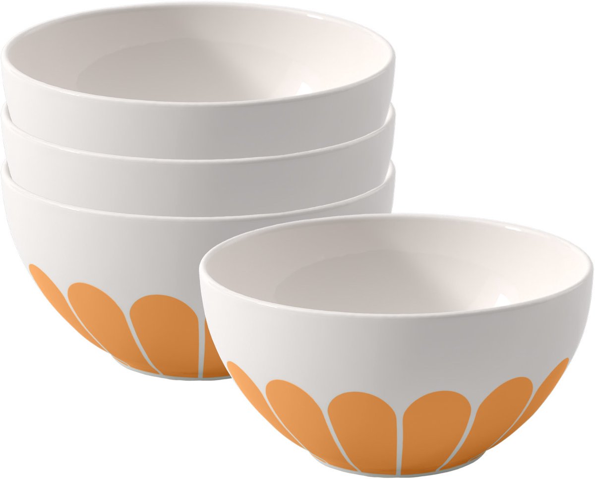 Müslischalen Fleur Couleur ø 14,1 cm Set van 4