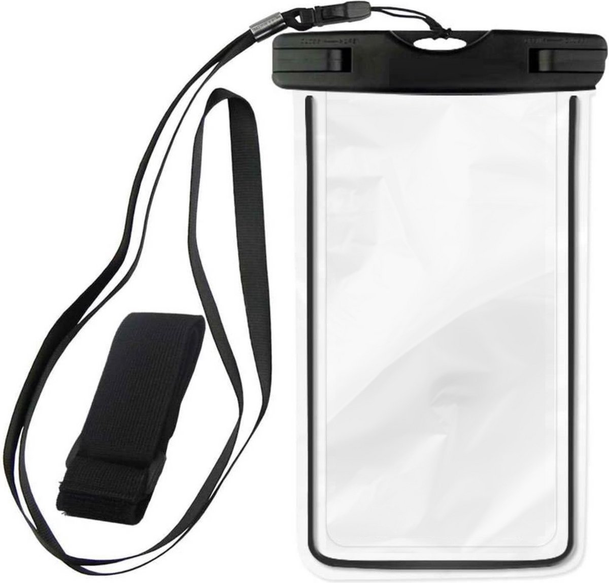 Waterdichte Telefoonhoesje met Koord en Airbag - Drijvend - IPX8 tot 30 Meter Waterproof - Universeel