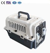 Topmast Transportbox Travelaire Premium - Maat 2 - 61 x 41 x 40 cm - Reismand - Transportbox - Reiskennel Voor Hond en Kat - Vliegtuig Auto Boot