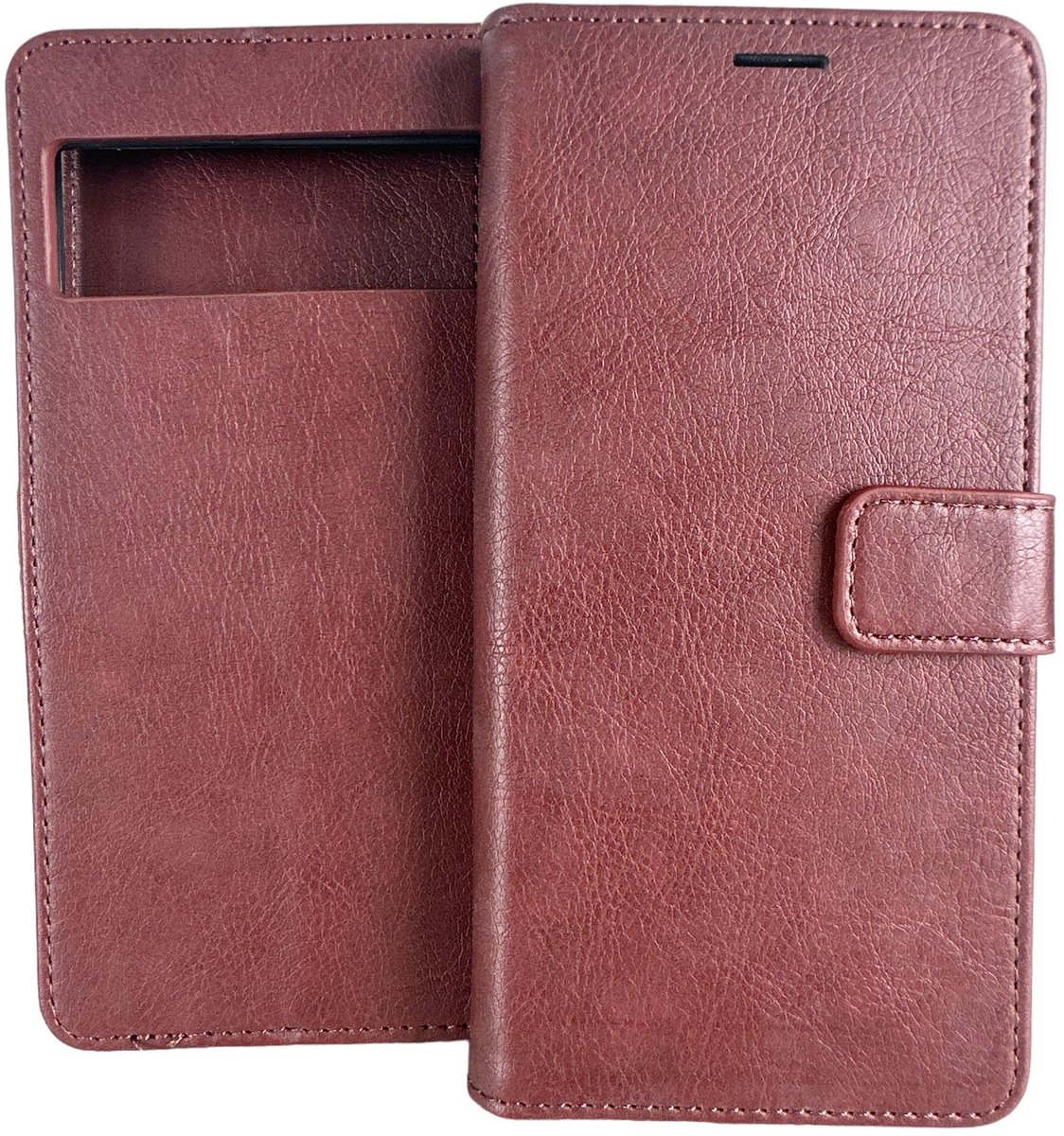 Bookcase Geschikt voor: Google Pixel 6 Pro - Bruin - portemonnee hoesje