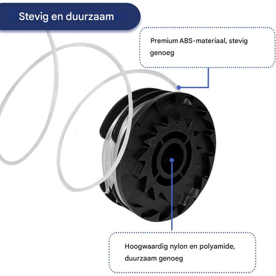 Grastrimmerspoelen - Vervangende spoelen - geschikt voor Einhell GE-CT 18/28 Li en GE-CT 18/28 Li TC - 4 stuks van Merkloos	 — afbeelding 2