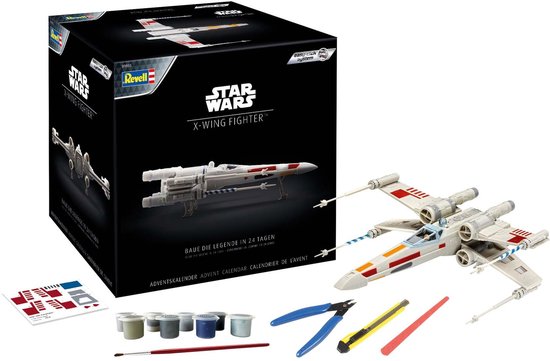 Revell Modelbouwpakket Ruimtevaart - 01035 Star Wars X-Wing Fighter - Adventskalender Plastic - 1:57