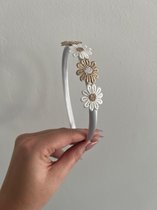 HipByLynn - Diadeem Madelief - Haaraccessoires - Haarbandje - wit - Haaraccessoires - Kinderaccessoires