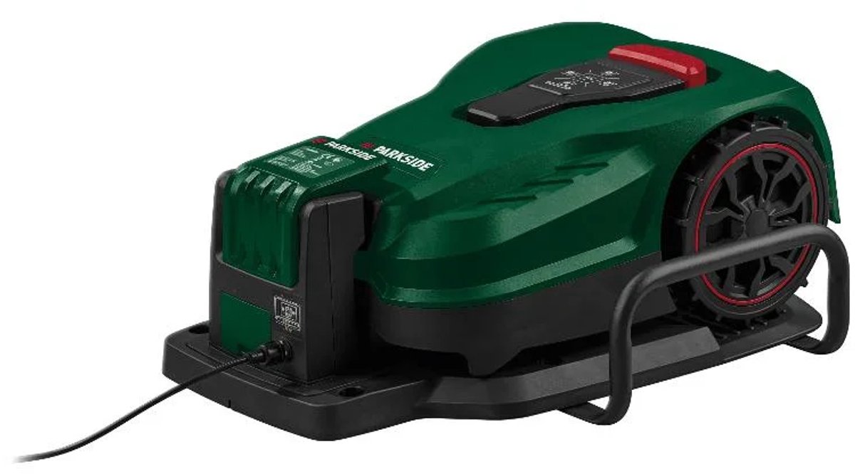 PARKSIDE® Robotmaaier 20V - Gazonoppervlakte: max. 250 m² - Hellingshoek: max. 15° - Bediening: LED display - Volledig automatische terugkeer naar het laadstation - Weersafhankelijk gazononderhoud