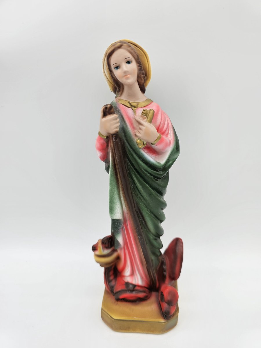 Martha van Bethanië - gips beeld 21 cm - heiligenbeeld
