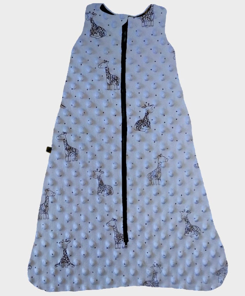 Slaapzak geschikt voor Pavlik, gipsbroek en spreidbroek 50 cm Minky giraf blauw