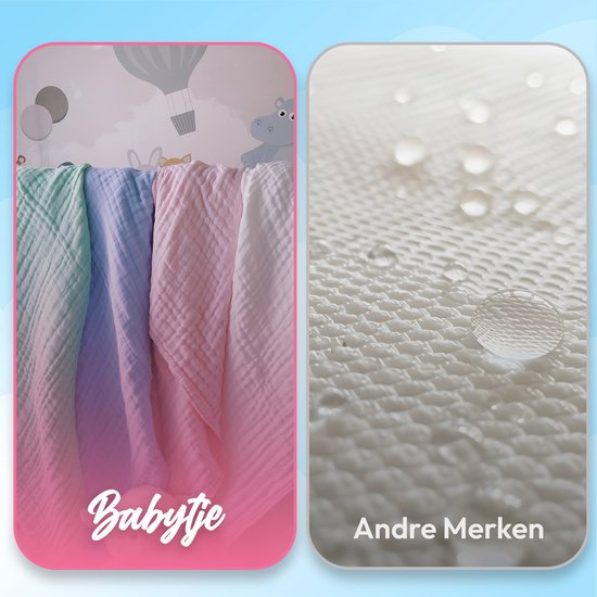 Babytje Hydrofiele deken voor baby- 8 lagen Katoen 100 % wit van Babytje — afbeelding 3