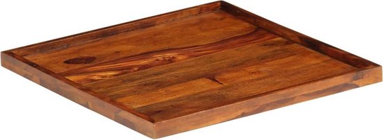 vidaXL Dienblad 50x50 cm massief sheeshamhout