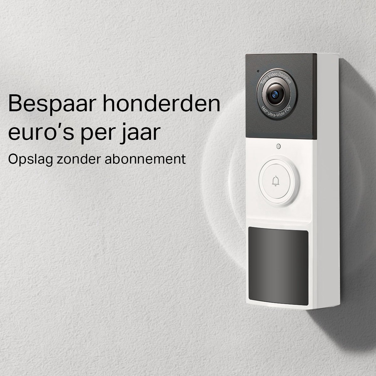 Afbeelding 3 van Tapo D210 draadloze video deurbel op batterij - 2K Video - Zonder Abonnement - IP65 - Slimme deurbel