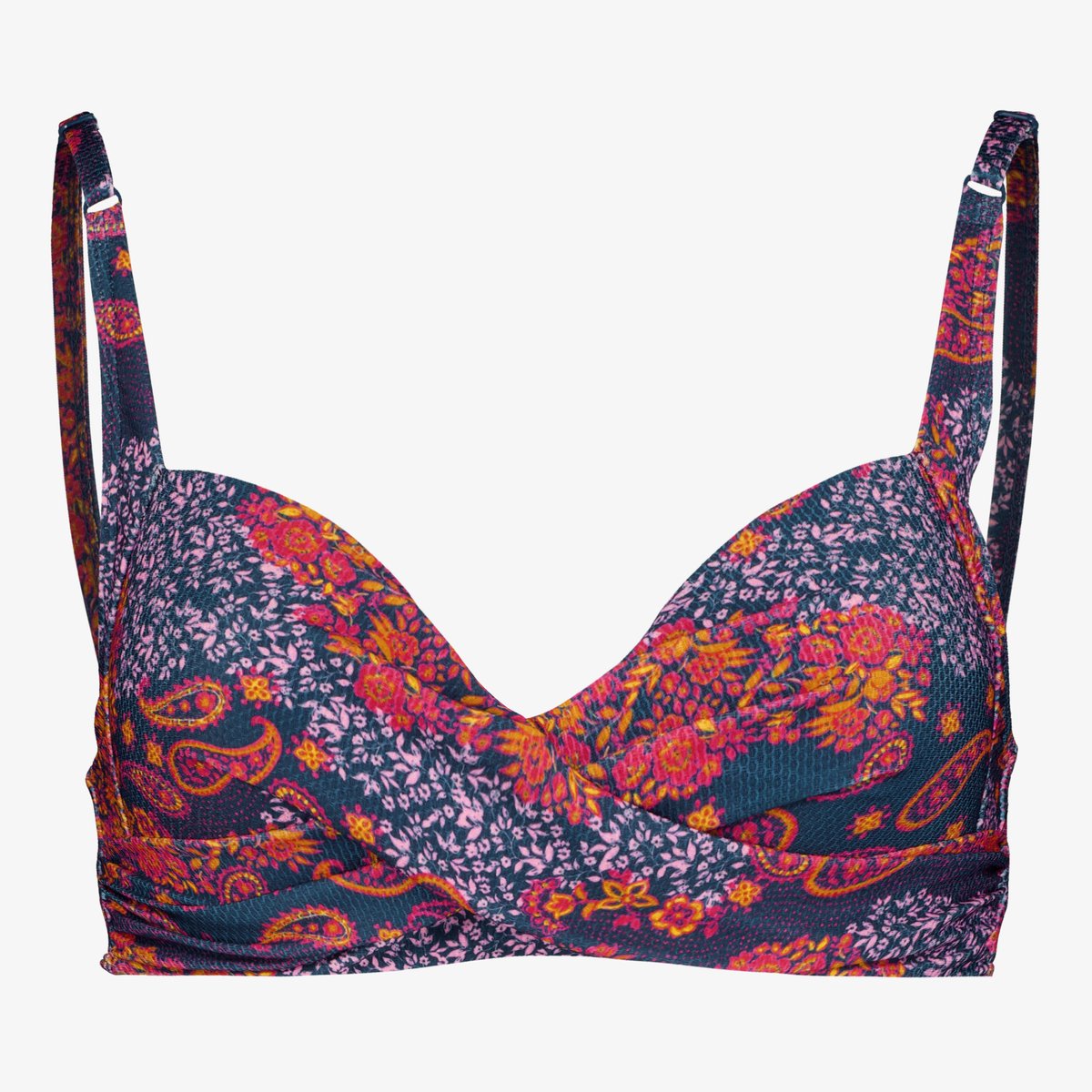 Osaga voorgevormde dames bikinitop print blauw - Maat XL