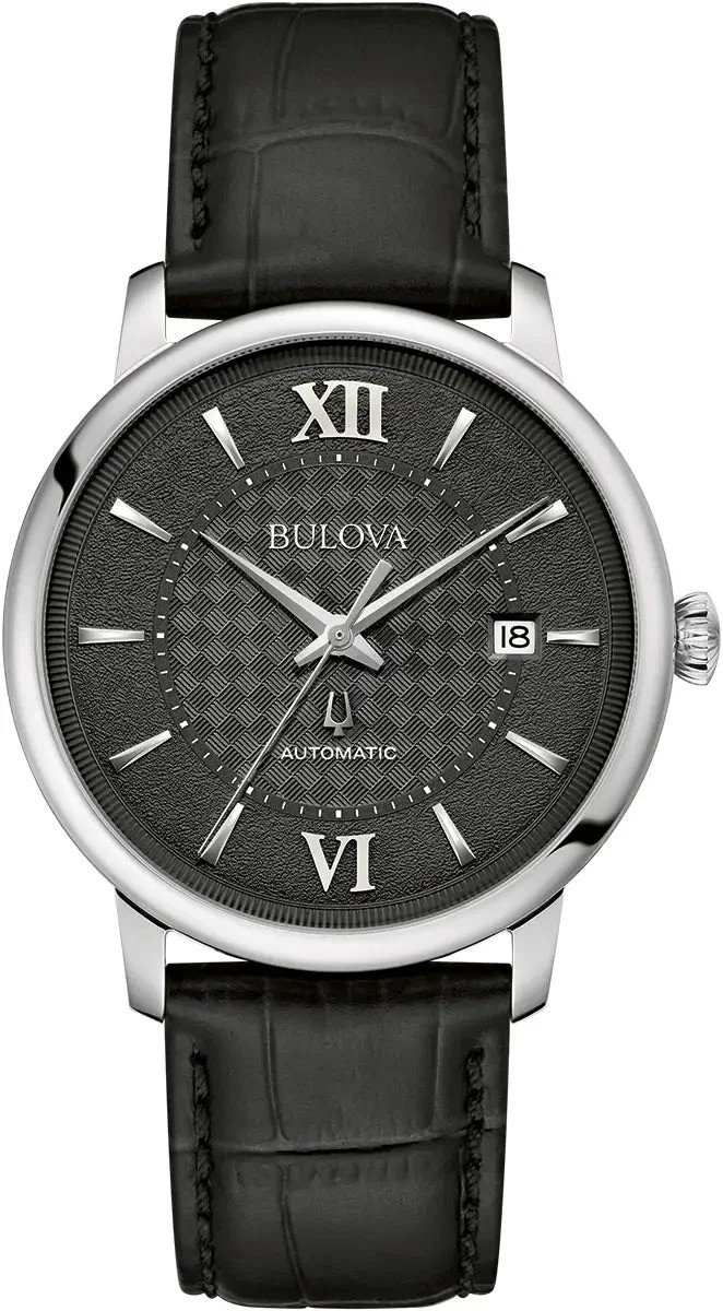 Bulova Hudson 96B441 Horloge - Leer - Zwart - Ø 39 mm