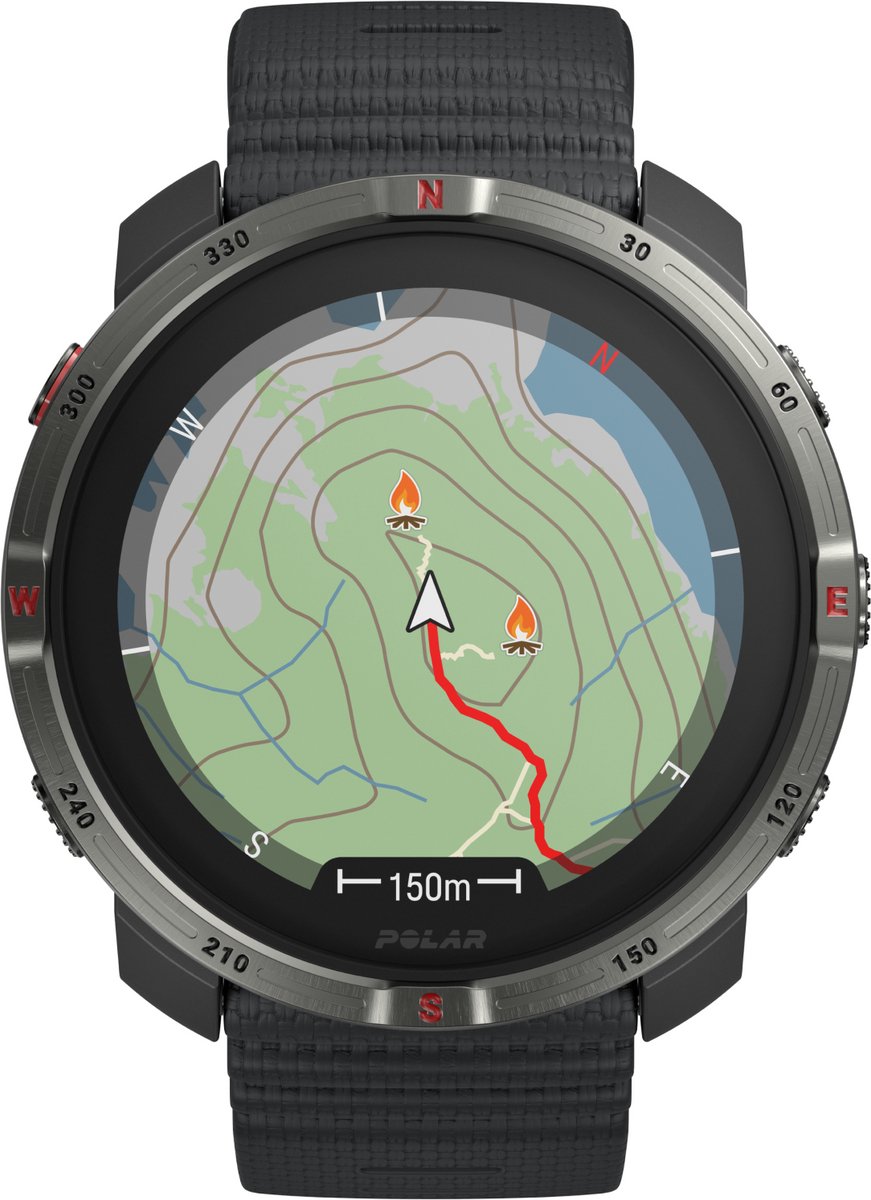 Polar Grit X2 Sporthorloge Zwart S-L