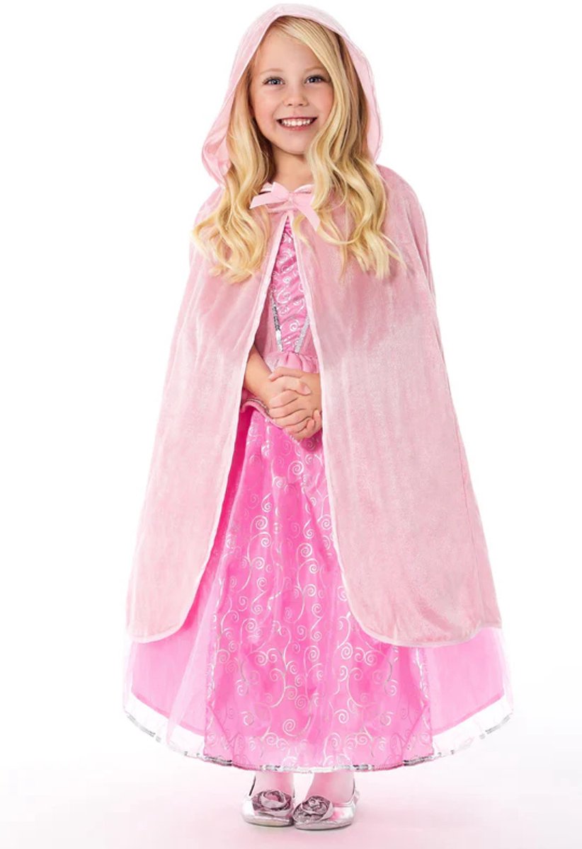 Little Adventures - Roze cape met capuchon – Maat L/XL (5-9 Jaar)