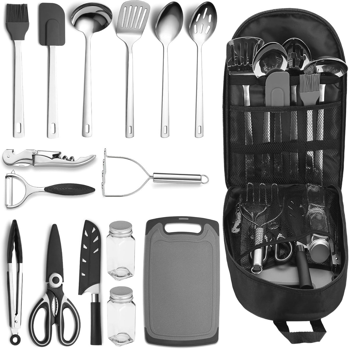 Ibenzoa® Duurzame Outdoor Kookset met Multifunctionele Accessoires voor Avonturisten