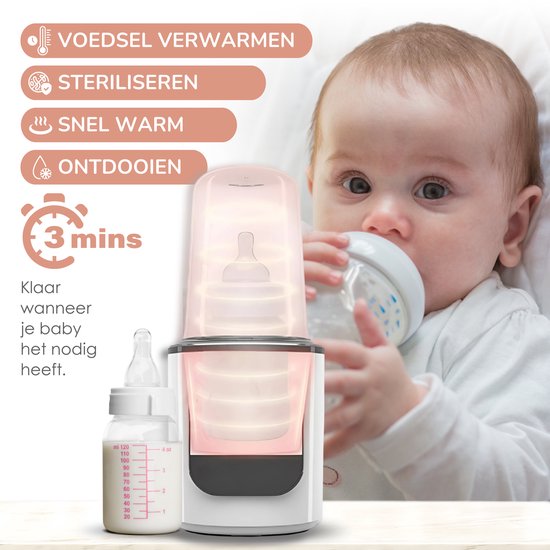 Duriant® Flessenwarmer- Flessenwarmer PRO 10in1- Flesverwarmer - Snelle Opwarming- Steriliseren- BPA FREE - Geschikt voor alle flessen-Thermostaat van Duriant — afbeelding 5
