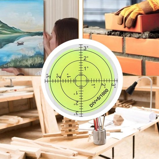 60 mm ronde waterpas met schaal, nauwkeurig blikniveau voor