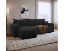 Hoekbank met opbergruimte Romee - Teddy stof - bol.com - Beddenbriljant