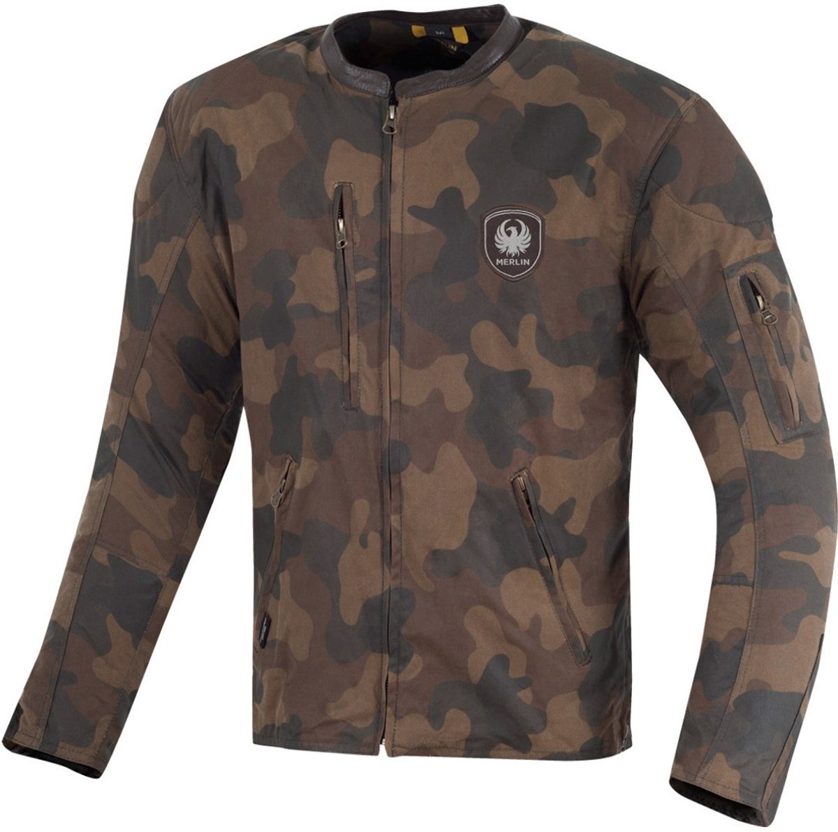 Merlin Covert Camo Bruin Wax Motorjas - Jas
