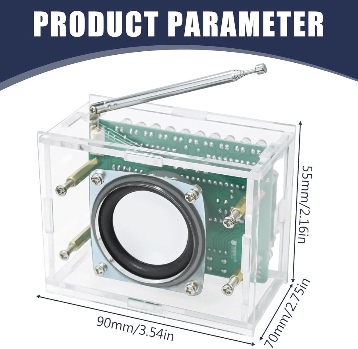 Kits soldados DIY 87-108MHZ FM Digital FM Radio montaje Kit de práctica de soldadura RDA5807