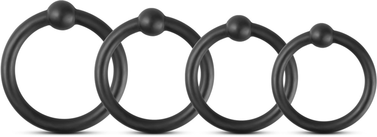 Siliconen Penisringen Set – 4-delig Cockring Set voor Langdurige Prestaties en Krachtige Erectie