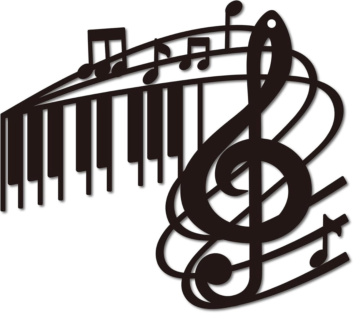 Ibenzoa® Retro Metalen Muziekinstrument Wandhanger – Vintage Instrument Decoratie