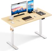 Zit-sta bureau 160 x 80 cm - Elektrisch in hoogte verstelbaar 70-117 cm - Anti-botsingstechnologie
