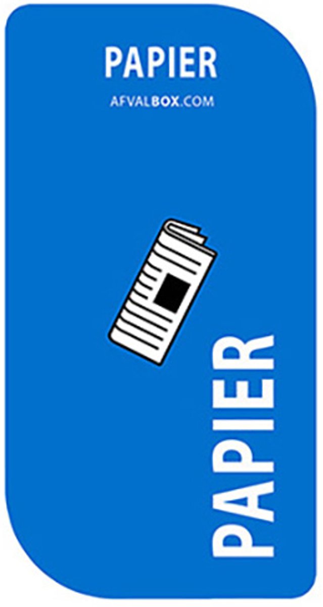 Stickers - Afvalstickers - Stickers afvalscheiding - Afvalscheidingsstickers - per stuk - afm.: 10x20 cm - papier - vuilnisbak sticker - afvalbak sticker - container stickers - materiaal gelamineerd papier