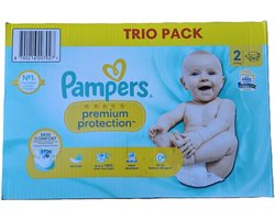 Pampers - Premium Protection - Maat 2 - Trio pack - Mega Pack - 162 luiers 4-8 KG