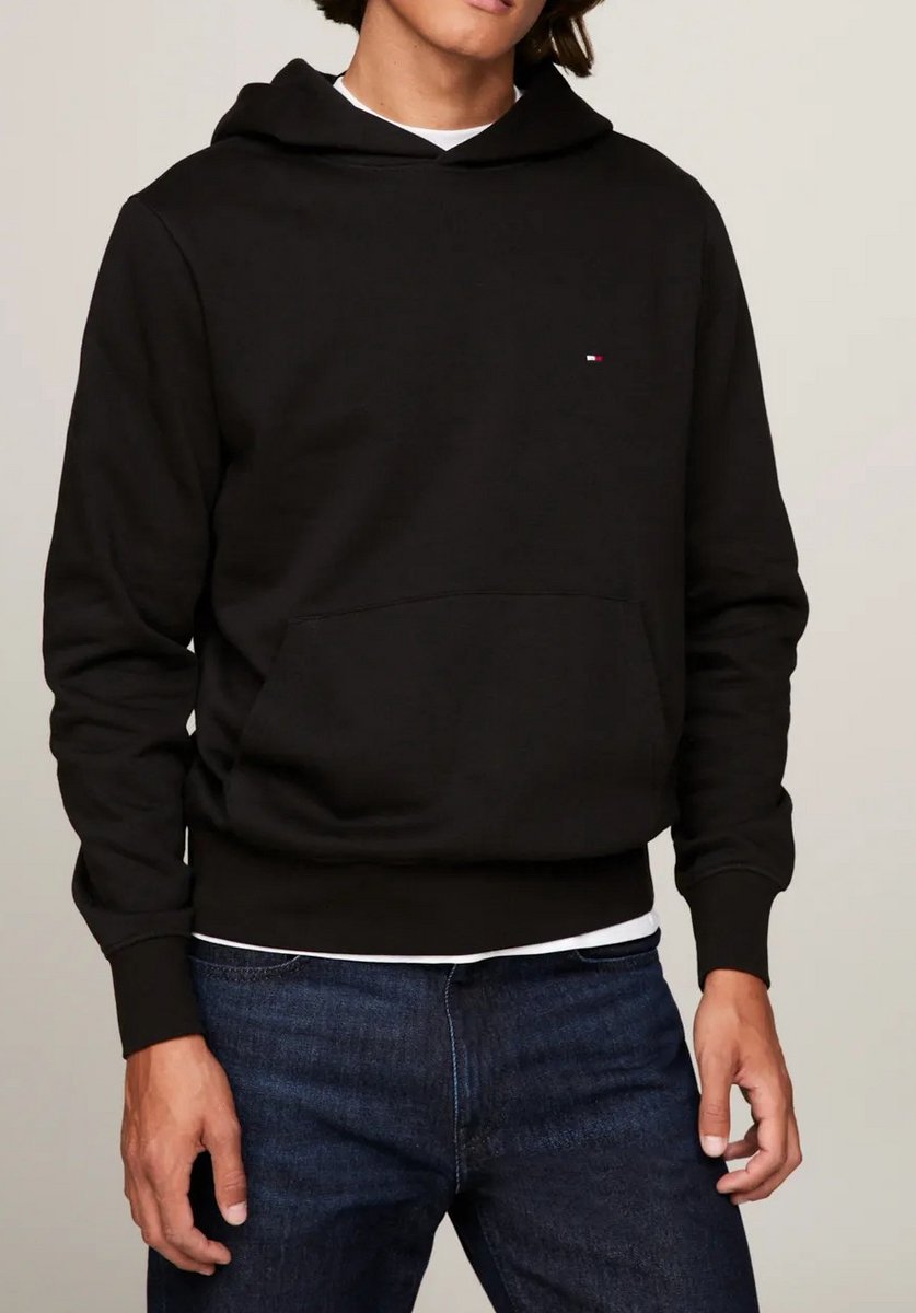 Tommy Jeans Hoodie flagpatch logo klein XXL Zwart