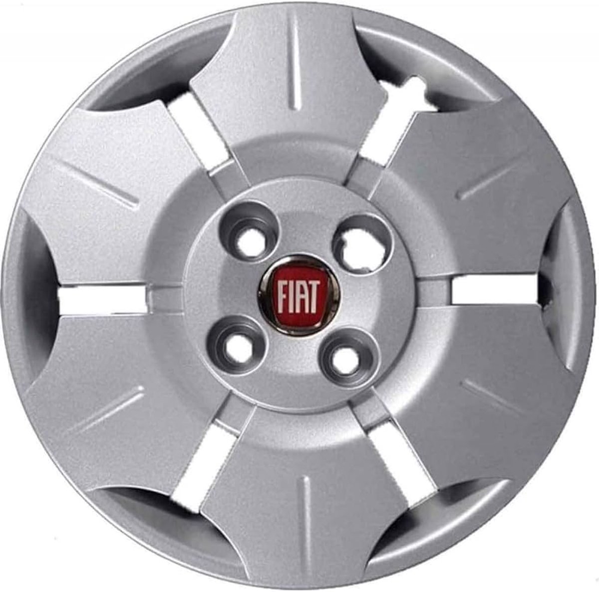 glielmishop Fiat Panda velgen - naafdoppen 13 inch - rood logo - set van 4