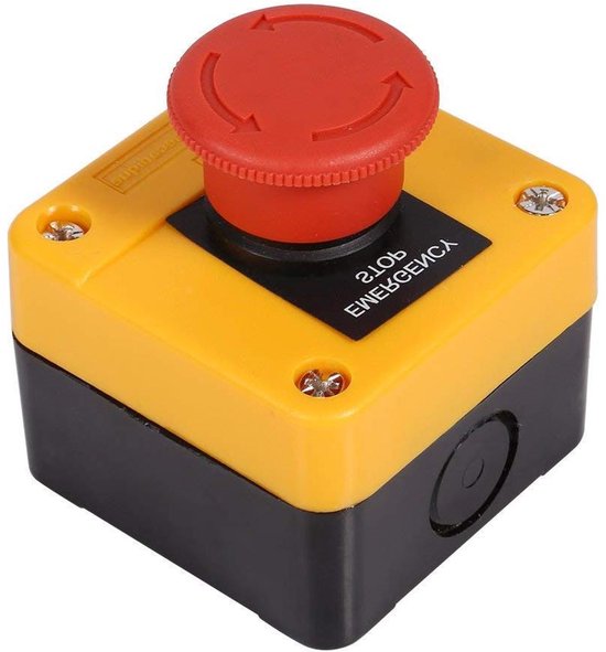 Emergency Switch Large Red Button 660V 10A Shell Red Emergency Stop ...