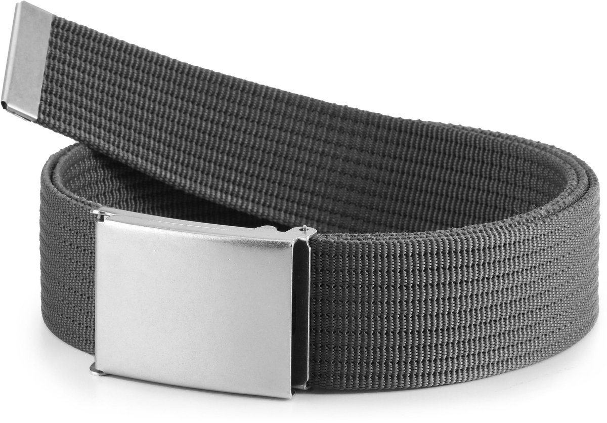 Ladeheid Herenriem - Mannelijke Stoffen - Riem jute – Grijs – 125x4 – LA-EL-P90