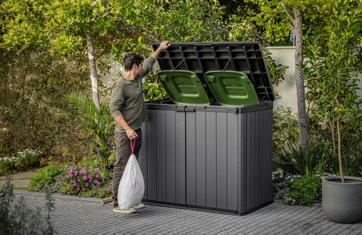 Keter Store It Out Darwin Coffre de rangement - 1100L - 141x82x117,5 cm - Gris