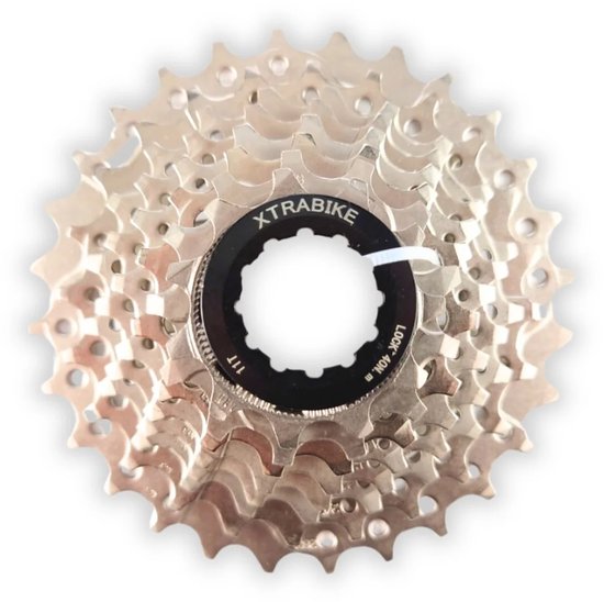 Xtrabike cassette met 8 tandwielen in zilverkleur, 11-28T.