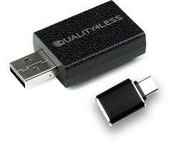 Quality4Less™ -Mini 2 in 1 Dongle - Draadloos verbinden met Android Auto en Apple Carplay - Zwart - 2025 Model
