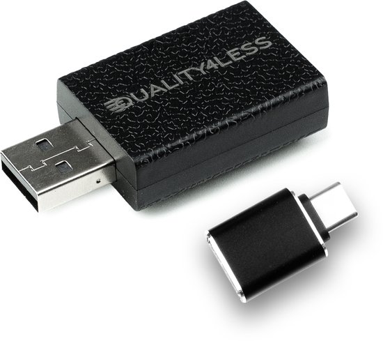 Draadloze 2-in-1 dongle voor Android Auto & Apple Carplay, USB-C/A, snelle verbinding, makkelijk te installeren