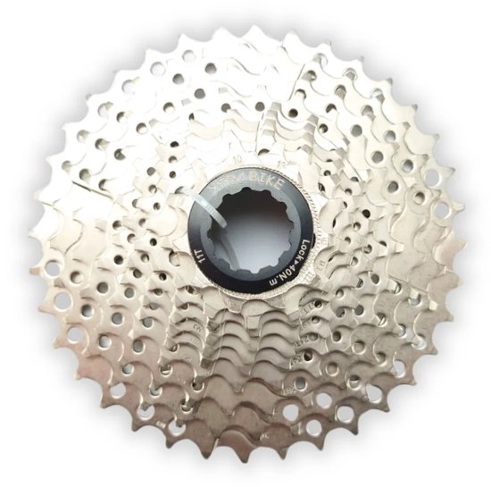 Xtrabike cassette, 10 versnellingen, 11-36, zilverkleurig metaal.