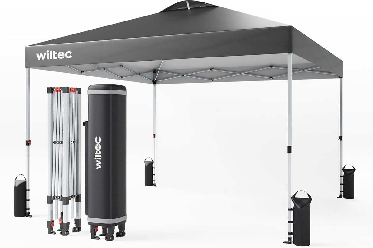 Opvouwbaar tuinpaviljoen 3x3 m met wielen en One Push-technologie