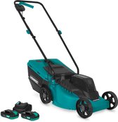 Tondeuse à gazon sans fil VONROC 20V – Largeur de coupe 32 cm - Moteur sans balais - Trois hauteurs de coupe réglables : 30/50/70 mm - Incl. Conteneur de collecte de 30 L - Incl. 2 batteries de 2,0 Ah et chargeur rapide