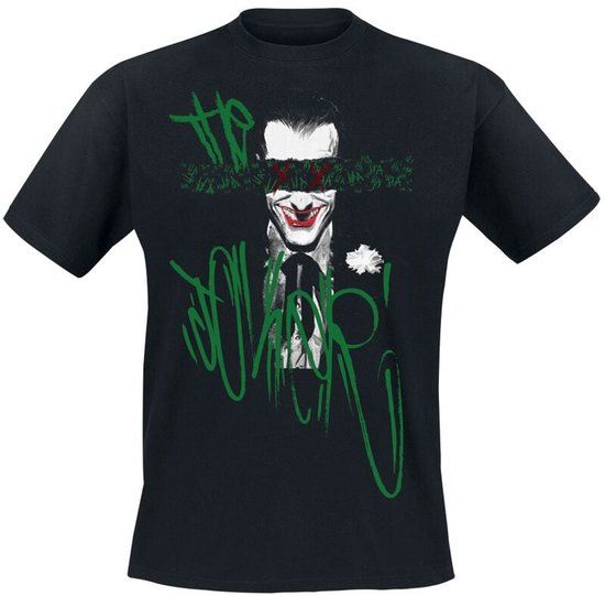 Batman The Joker - Green Eye Fold Heren T-shirt - zwart - L