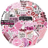 clins d'oeil | Autocollants Y2K | 50 Autocollants Meiden | Rose, années 2000, Burnbook, « tu ne peux pas t'asseoir avec nous » - pour ordinateur portable, agenda, valise, etc.