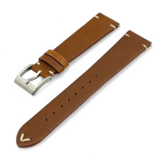 Horlogeband 20mm vintage lichtbruin| Horlogebandjes aanbieding