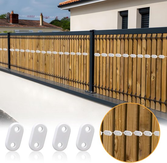 Fiqops Pvc-inkijkbeschermingsmat, inkijkbescherming, windscherm, met kabelbinders, weerbestendig, privacy voor tuin, terras en balkon, 80 x 400 cm