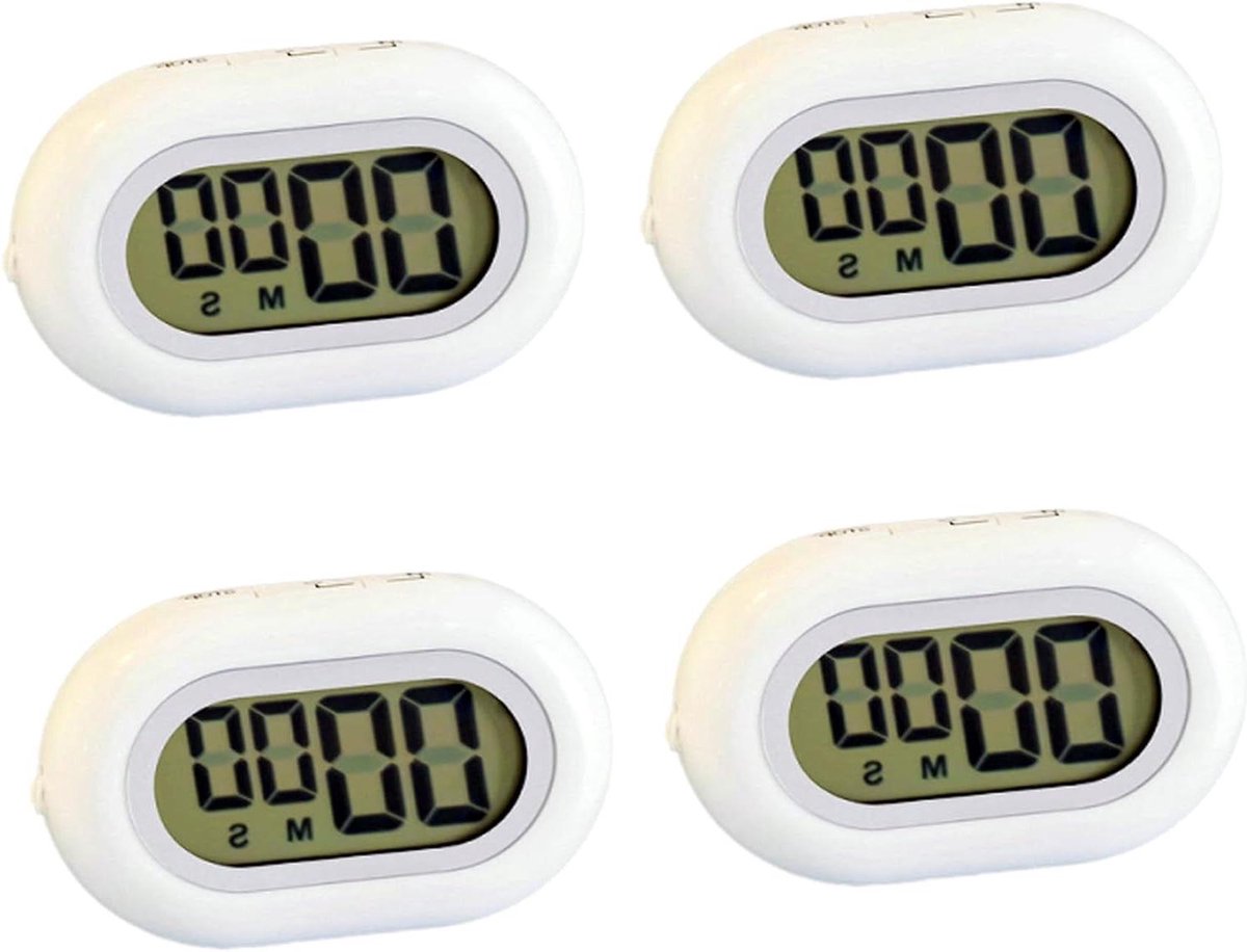 Mini Keuken Timer met Draagband - Set van 4 Stuks